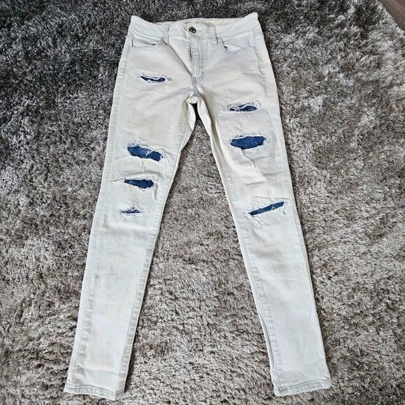 American Eagle Hi-Rise Jeggings Light Denim size 8 - Picture 1 of 12